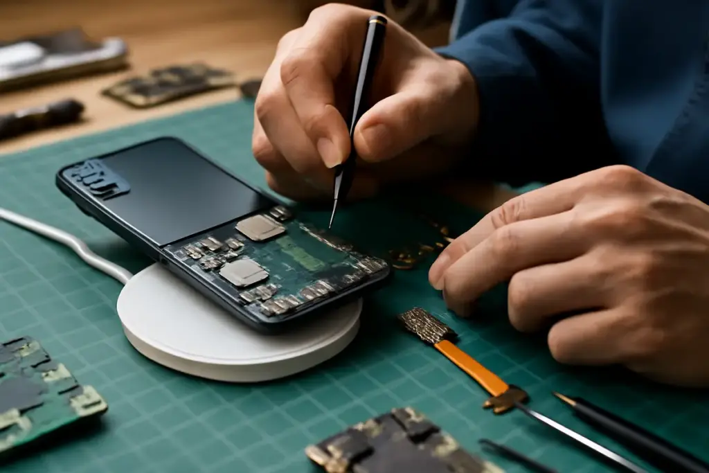 Ricarica wireless nei dispositivi moderni: come incide sulle riparazioni di schede e moduli