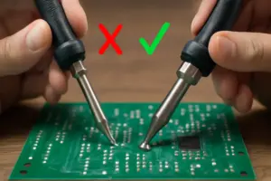 Che differenza c’è tra punta conica e a scalpello per saldatura? Scegli quella giusta per evitare danni al PCB